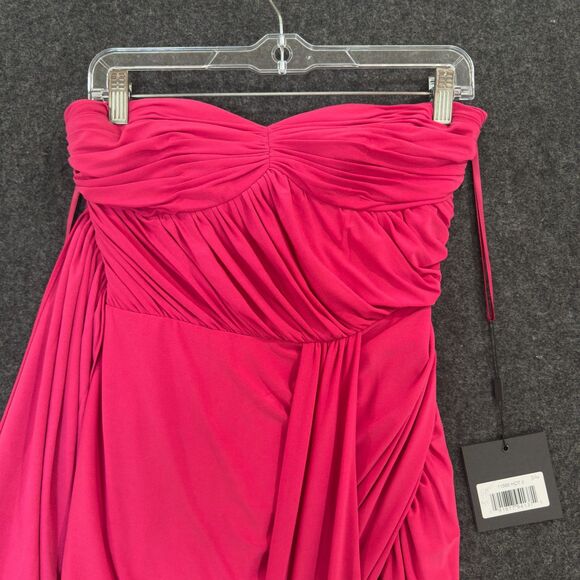 Ieena for Mac Duggal Dress Womens 0 Pink Strapless Sweetheart Cocktail Ruched - Picture 3 of 11